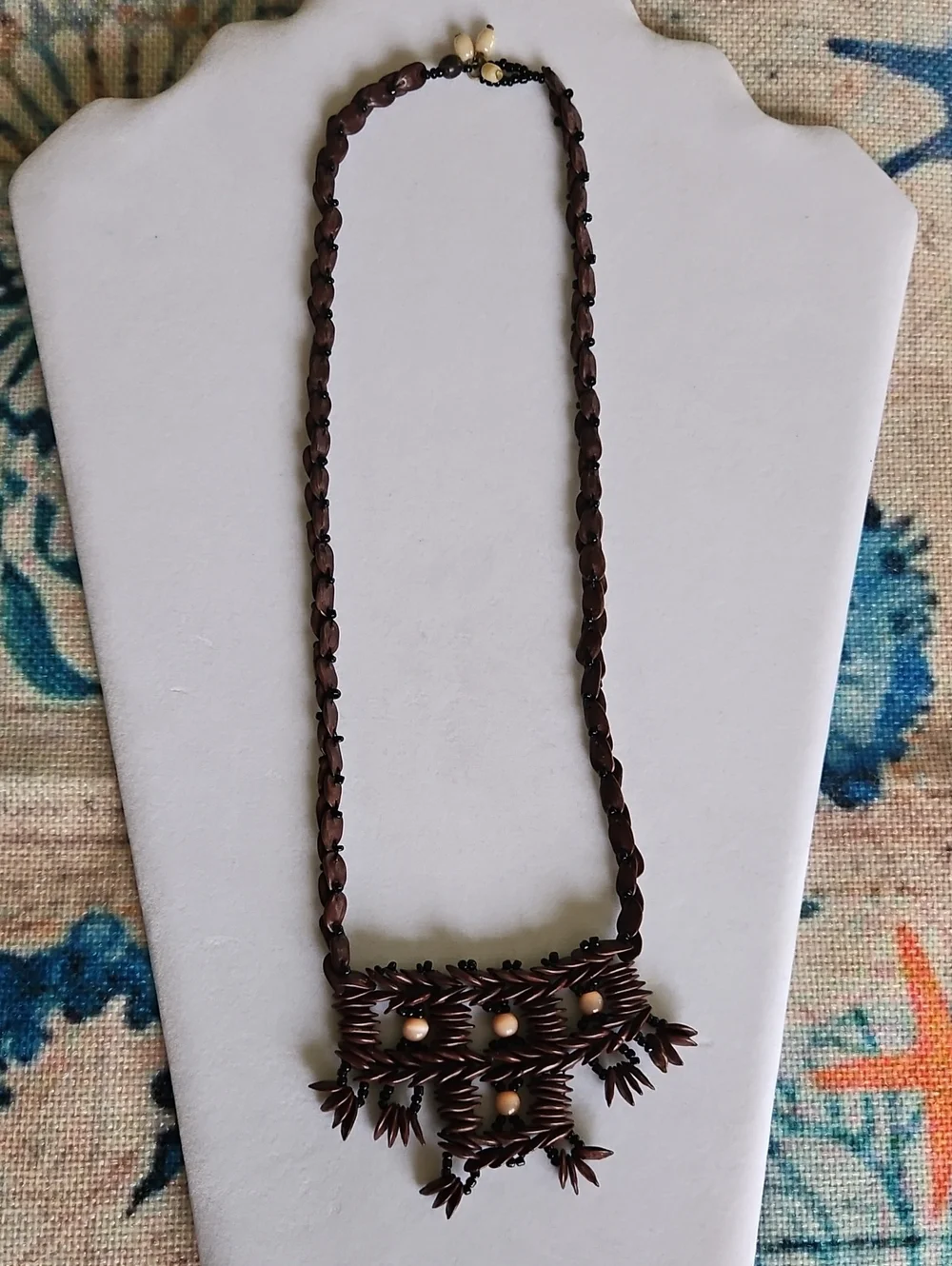Vintage Hawaiian Koa Seed Necklace